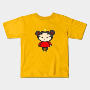 Springtime Pucca with a Chick Kids T-Shirt